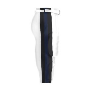 White with Black & Navy Stripe American Football Pants
