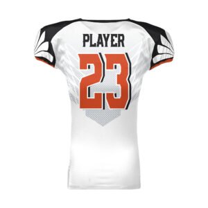 Alternative view of White American Football Jersey
