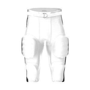 Alternative view of White with Black & Navy Stripe American Football Pants